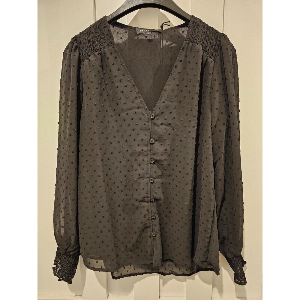 NEW w/ Tags Womens Gibson Look Nordstrom Long-Sleeve Blouse Size XS MSRP: $74.00